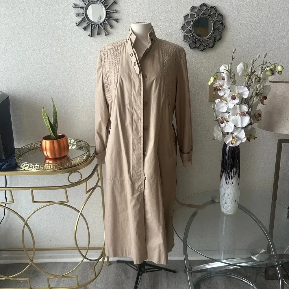 Vintage trench coat 🧥 Sz 16 fits likee M-L - Picture 3 of 6